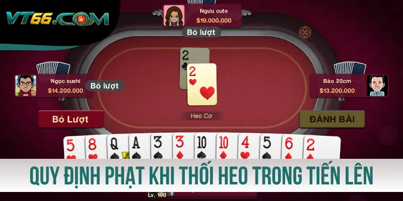 Quy định phạt khi thối heo trong Tiến Lên